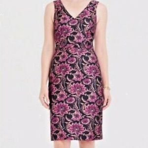 NWT J. Crew Metallic Jacquard Sleeveless Sheath